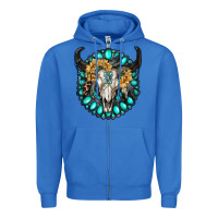 True Royal gamestone with bull skull Zipper Hoodie - RanaPortraitStore