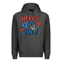 Charcoal Heather happy 4th of july Premium Hoodie - MaliasSmallBusiness