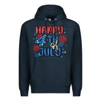 Navy happy 4th of july Premium Hoodie - MaliasSmallBusiness