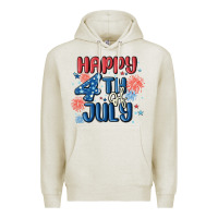 Oatmeal Heather happy 4th of july Premium Hoodie - MaliasSmallBusiness