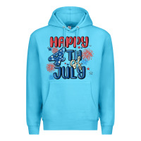 Ocean Blue happy 4th of july Premium Hoodie - MaliasSmallBusiness