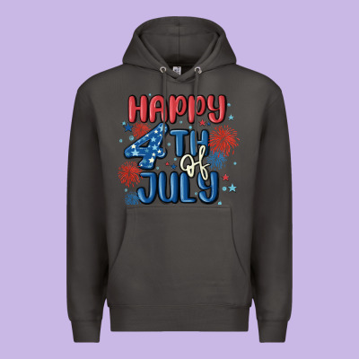 Happy 4th Of July Premium Hoodie Designed By Maliassmallbusiness