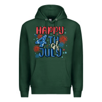 Sports Green happy 4th of july Premium Hoodie - MaliasSmallBusiness