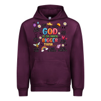Mauve Wine god is so much bigger than... Urban Hoodie - MaliasSmallBusiness