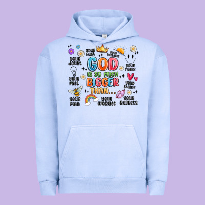 God Is So Much Bigger Than... Urban Hoodie Designed By Maliassmallbusiness