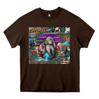 Chocolate Brown easter Heavy Core Tee - CowhideDigitalArt