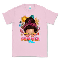 Bubblegum Pink summer vibes messy bun tbw Classic Tee - texasbilliewilder