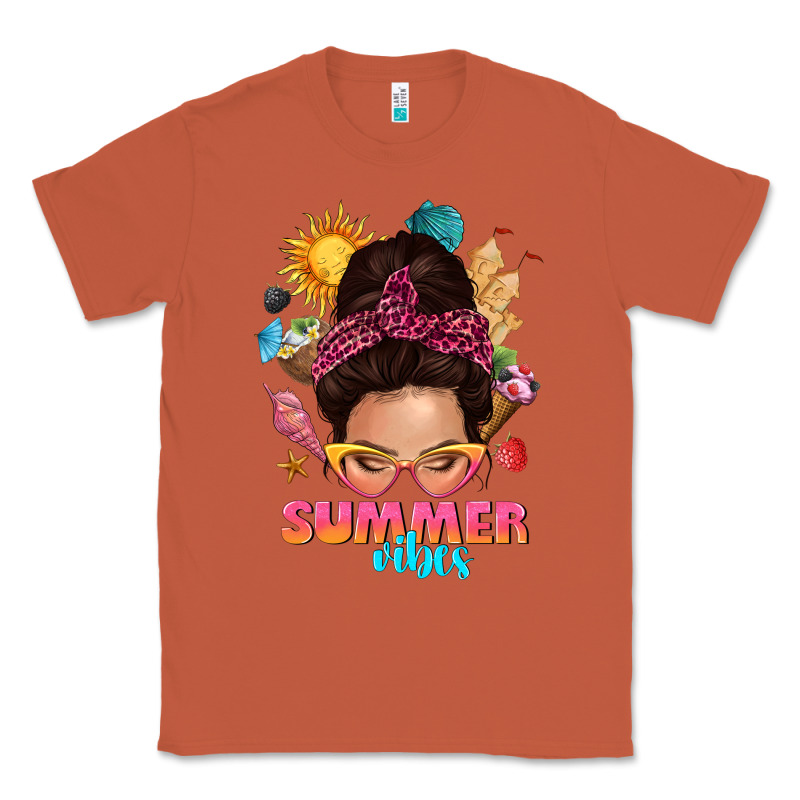 Summer Vibes Messy Bun Tbw Classic Tee by texasbilliewilder | Teevron