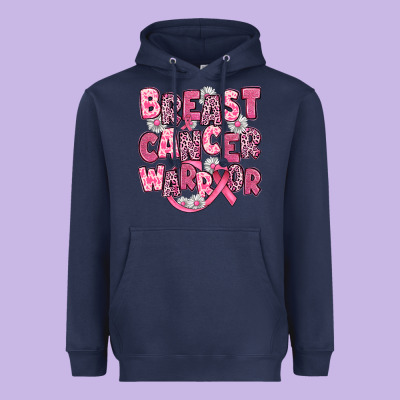 Breast Cancer Warrior Heavyweight Hoodie Designed By Jahusdesignshop