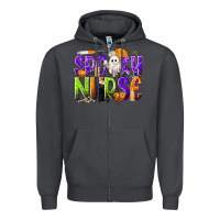 Halloween Spooky Nurse Zipper Hoodie | Teevron