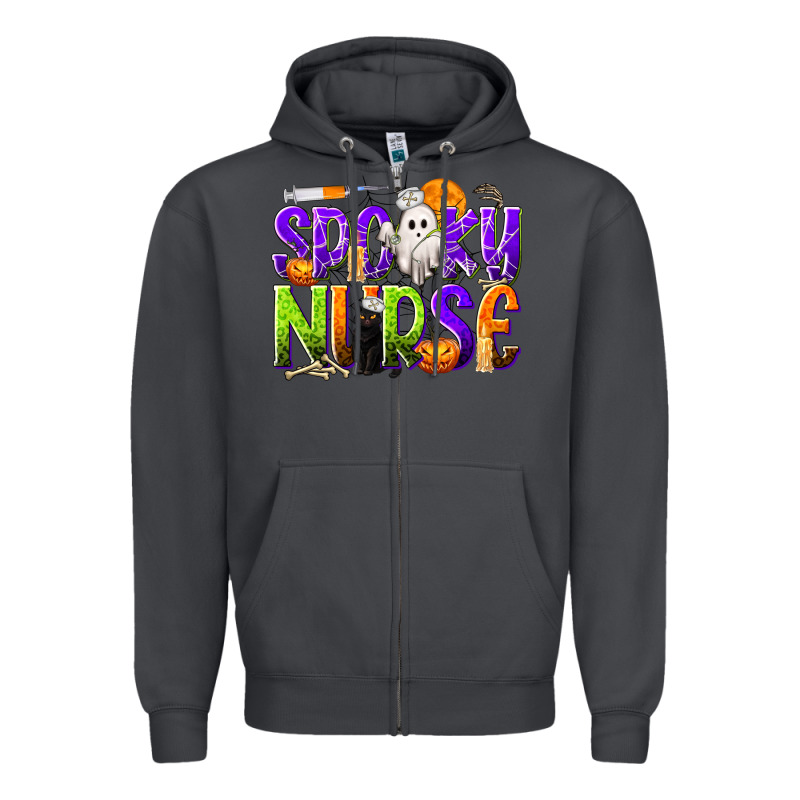 Halloween Spooky Nurse Zipper Hoodie by texasbilliewilder | Teevron