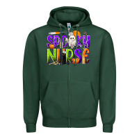 Sports Green Halloween Spooky Nurse Zipper Hoodie - texasbilliewilder