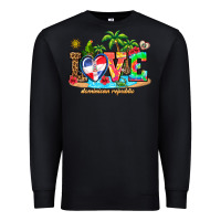 Black love dominican republic Premium Sweatshirt - AdoDesignShop