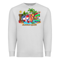 Dove Grey love dominican republic Premium Sweatshirt - AdoDesignShop