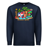 Navy love dominican republic Premium Sweatshirt - AdoDesignShop