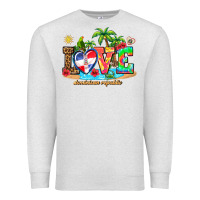 Oatmeal Heather love dominican republic Premium Sweatshirt - AdoDesignShop
