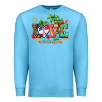 Ocean Blue love dominican republic Premium Sweatshirt - AdoDesignShop