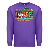 Purple love dominican republic Premium Sweatshirt - AdoDesignShop