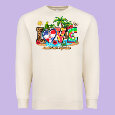 Love Dominican Republic Premium Sweatshirt Designed By Adodesignshop