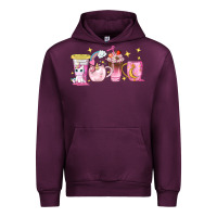 Mauve Wine unicorn coffee cups Urban Hoodie - NancyCooperArtShop