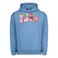 Pigment Pebble Blue unicorn coffee cups Urban Hoodie - NancyCooperArtShop