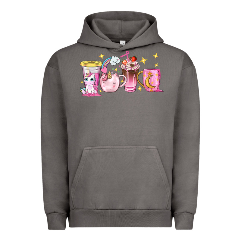 Unicorn Coffee Cups Urban Hoodie by NancyCooperArtShop | Teevron