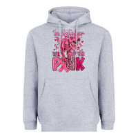 Heather Grey in october we wear pink dinosaur Heavyweight Hoodie - JahusDesignShop