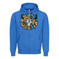 True Royal bull skull with sunflower Zipper Hoodie - RanaPortraitStore