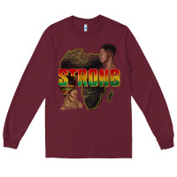 Burgundy strong with glitter Long Sleeve Tee - texasbilliewilder