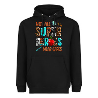 Black not all super heroes wear capes Heavyweight Hoodie - AdoDesignShop