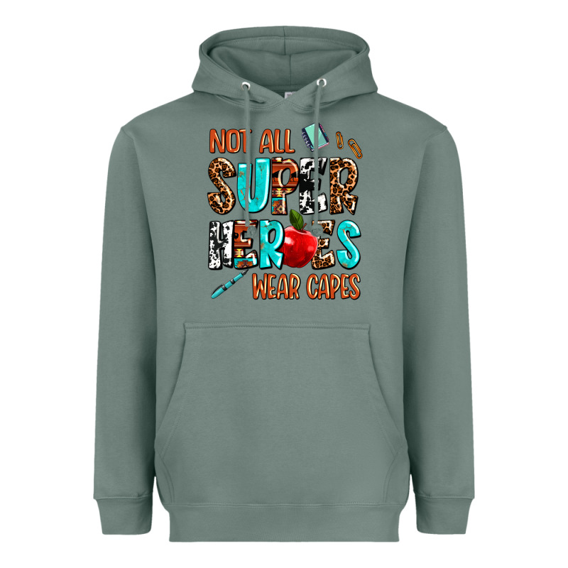 Not All Super Heroes Wear Capes Heavyweight Hoodie by AdoDesignShop | Teevron