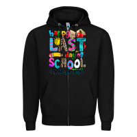 Black happy last day of school Zipper Hoodie - Zillion Design Studio