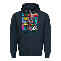 Navy happy last day of school Zipper Hoodie - Zillion Design Studio
