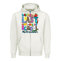 Oatmeal Heather happy last day of school Zipper Hoodie - Zillion Design Studio