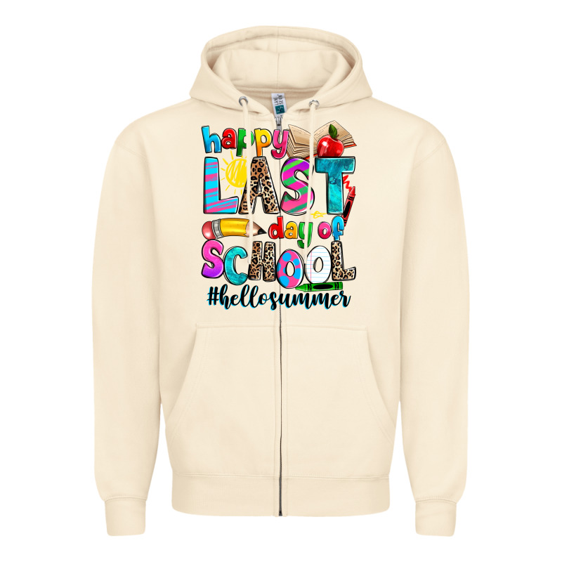 Happy Last Day Of School Zipper Hoodie by Zillion Design Studio | Teevron