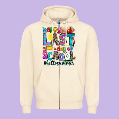 Happy Last Day Of School Zipper Hoodie Designed By Zillion Design Studio