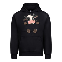 Black custom cow Urban Hoodie - MaliasSmallBusiness