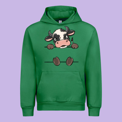 Custom Cow Urban Hoodie Designed By Maliassmallbusiness