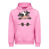 Fuchsia Pink custom cow Urban Hoodie - MaliasSmallBusiness