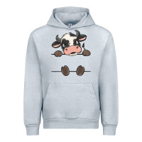 Heather Grey custom cow Urban Hoodie - MaliasSmallBusiness