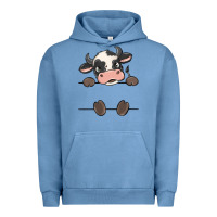 Pigment Pebble Blue custom cow Urban Hoodie - MaliasSmallBusiness
