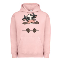 Pigment Salmon custom cow Urban Hoodie - MaliasSmallBusiness