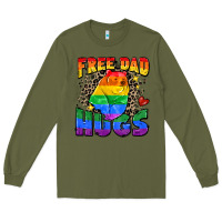 Army Green free dad hugs Long Sleeve Tee - Zillion Design Studio