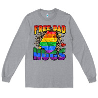 Heather Grey free dad hugs Long Sleeve Tee - Zillion Design Studio