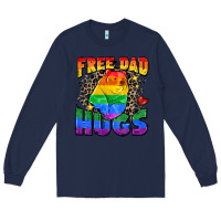 Navy free dad hugs Long Sleeve Tee - Zillion Design Studio