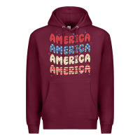 Burgundy america Premium Hoodie - MaliasSmallBusiness