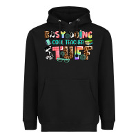 Black busy doing cool teacher stuff Heavyweight Hoodie - AdoDesignShop