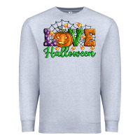Heather Grey love halloween Premium Sweatshirt - Artiststas
