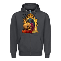 Smoke Halloween Skull Candles and Roses Zipper Hoodie - texasbilliewilder