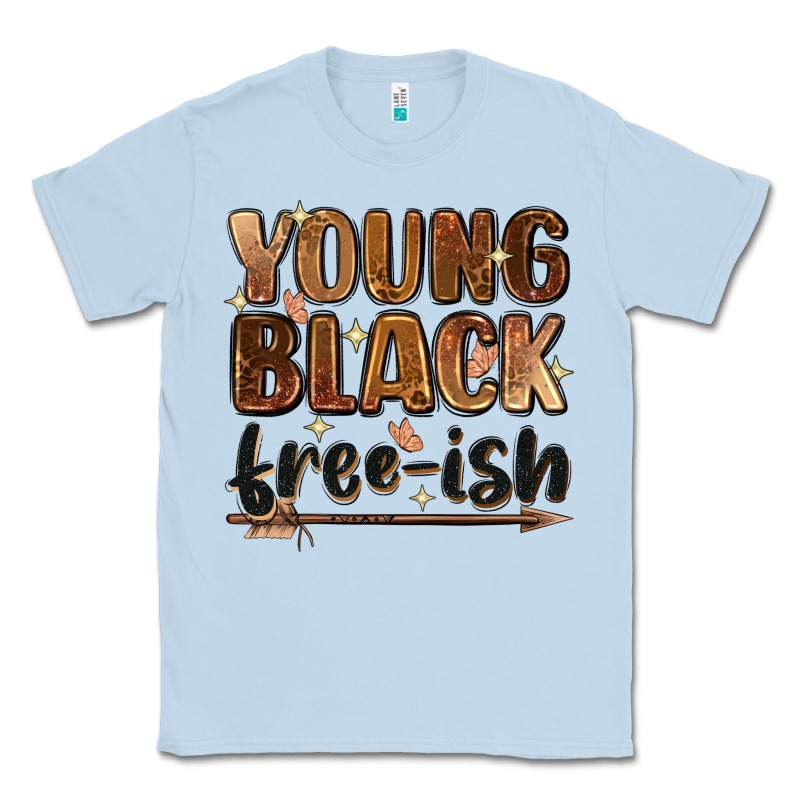 Young Black Free Ish Classic Tee by Zillion Design Studio | Teevron